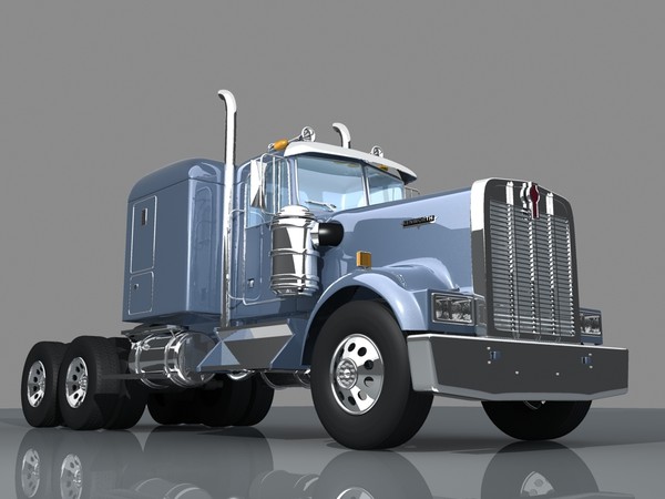 w900 semi-truck truck 3d max - Kenworth W900 by 3depix