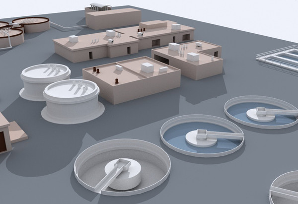3d max water treatment plant - Water Treatment Plant by yusuf joher taherali