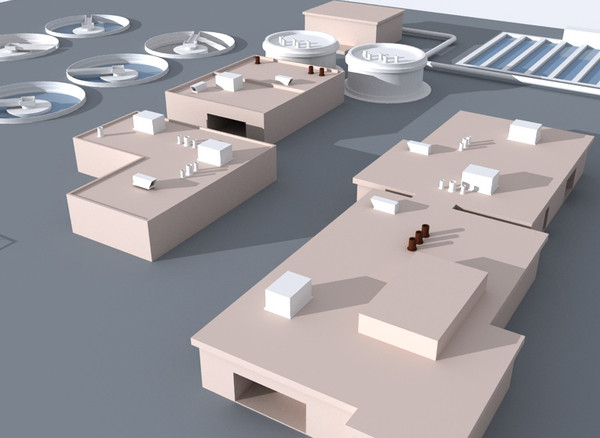 3d max water treatment plant - Water Treatment Plant by yusuf joher taherali
