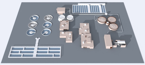 3d max water treatment plant - Water Treatment Plant by yusuf joher taherali