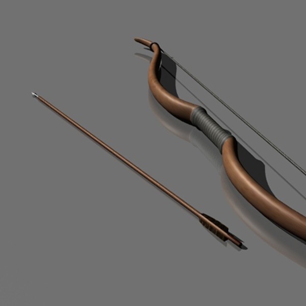 3dsmax greek bow arrow - Bow and Arrow by mostlysquare