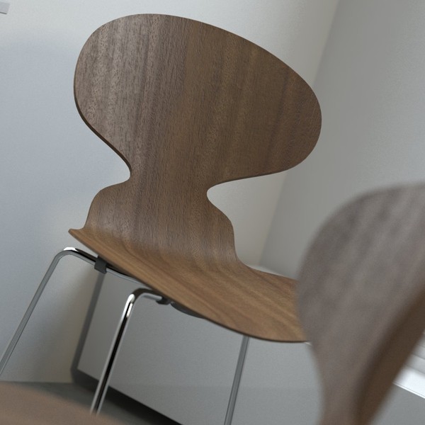 chair 3101 seat 3ds - Arne Jacobsen Ant Chair by BBB3viz