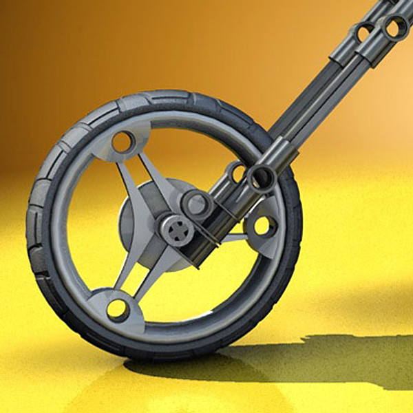 photorealistic lego motorcycle 3ds - Lego Motorcycle by Warag