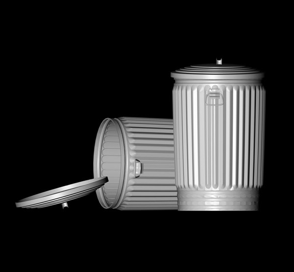 metal trash cans c4d - Trash_Cans.zip by djackson44