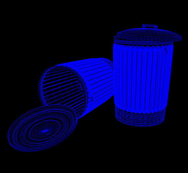 metal trash cans c4d - Trash_Cans.zip by djackson44