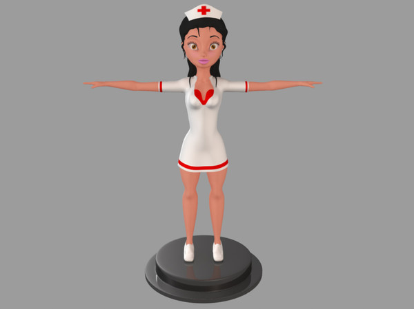 3d model nurse toon girl - Cartoon Nurse Girl by ShaderCo