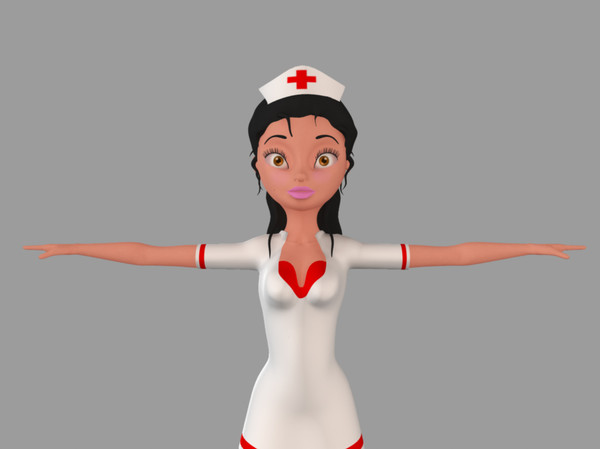 3d model nurse toon girl - Cartoon Nurse Girl by ShaderCo