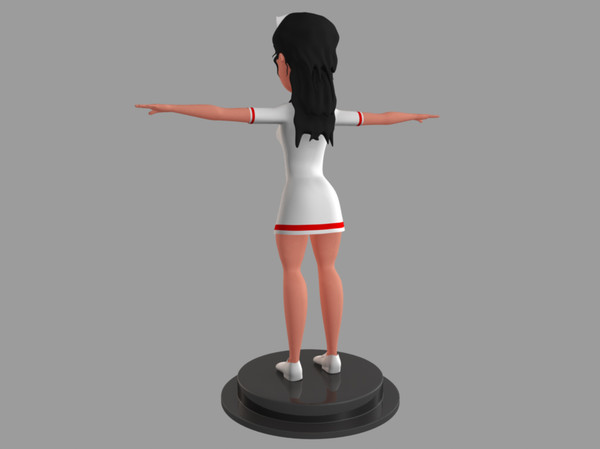 3d model nurse toon girl - Cartoon Nurse Girl by ShaderCo