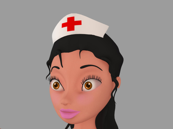 3d model nurse toon girl - Cartoon Nurse Girl by ShaderCo