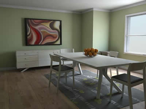 mid-century modern living room furniture 3d ma - Mid-Century Modern Living Room Set by evolution0834
