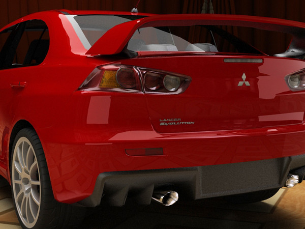 3d model mitsubishi lancer evolution x - Mitsubishi Lancer Evolution X STD materials by fabelar