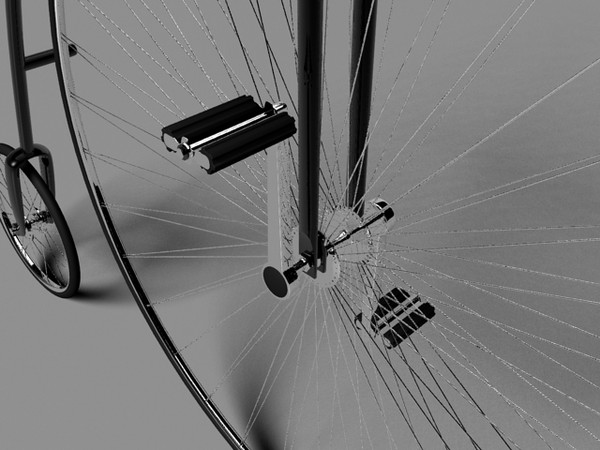 xix century bicycle 3d model - Penny Farthing 1886 by Gonzo_3d