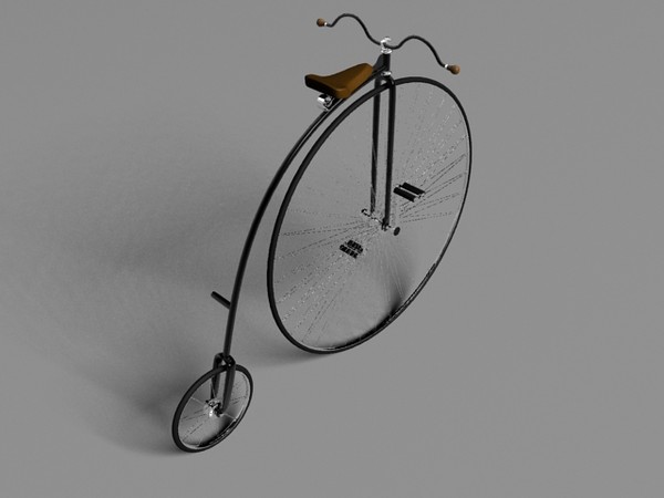 xix century bicycle 3d model - Penny Farthing 1886 by Gonzo_3d