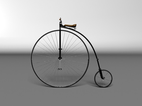 xix century bicycle 3d model - Penny Farthing 1886 by Gonzo_3d
