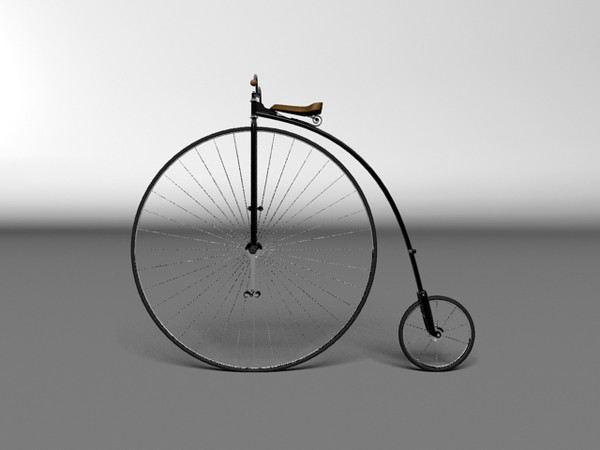 xix century bicycle 3d model - Penny Farthing 1886 by Gonzo_3d