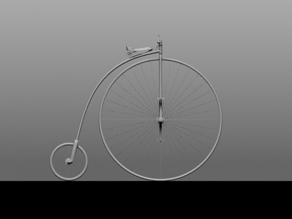 xix century bicycle 3d model - Penny Farthing 1886 by Gonzo_3d