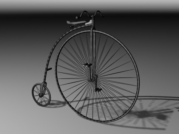 xix century bicycle 3d model - Penny Farthing 1886 by Gonzo_3d