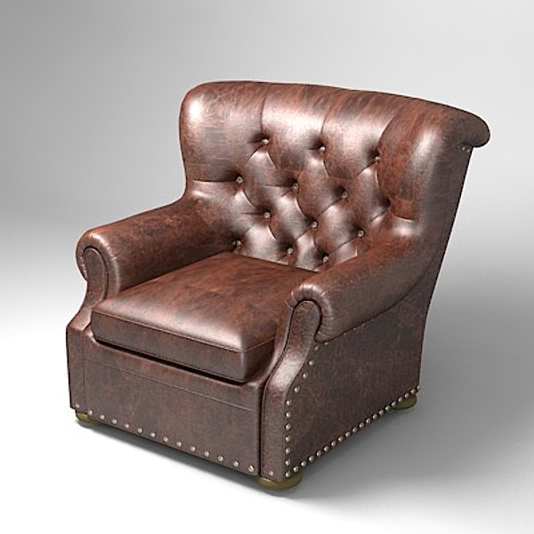 3ds max ralph lauren chair - Ralph lauren writer armchair pouf by shop3ds
