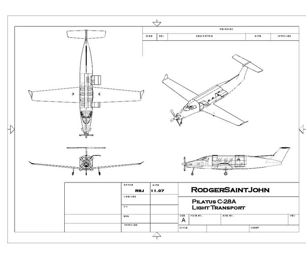 3d pilatus aircraft sat transport model - Transport Aircraft C-28.sat or .dwg by RodgerSaintJohn