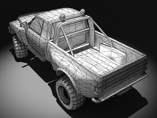 4x4 pickup standard materials 3d 3ds - Flaming Skull 4x4 STANDARD MATERIALS by fabelar