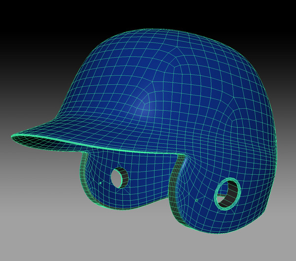 baseball batting helmet 3d model - Batting Helmet... by kenbishop