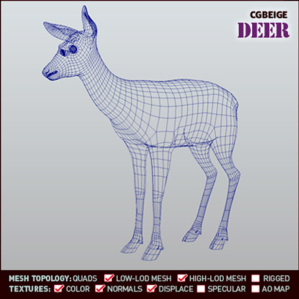 maya deer doe animate - Deer... by cgbeige
