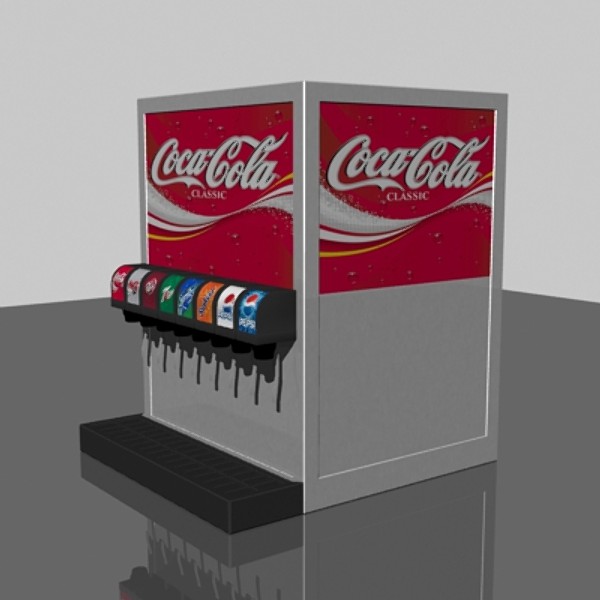 3d soda dispenser model - Soda Dispenser by mostlysquare