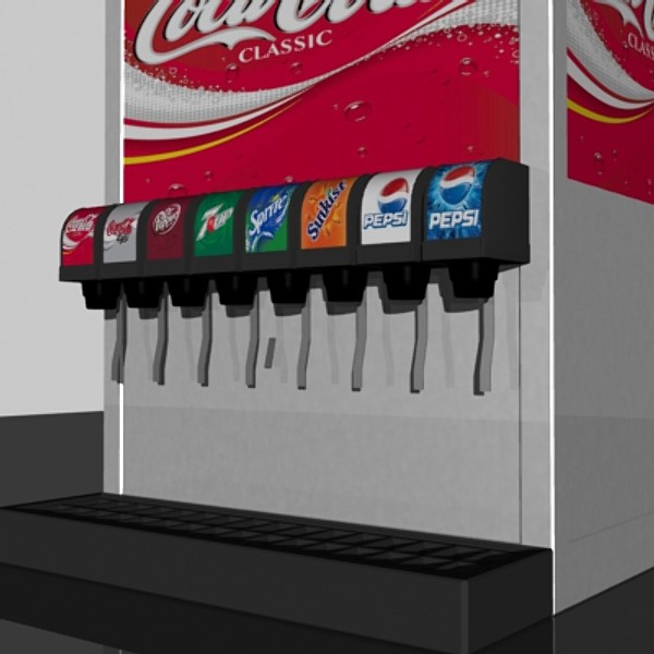 3d soda dispenser model - Soda Dispenser by mostlysquare