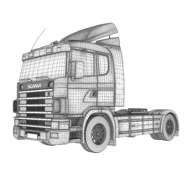 3d scania semi-trailer truck model - Semi-trailer truck by warlockgraphics