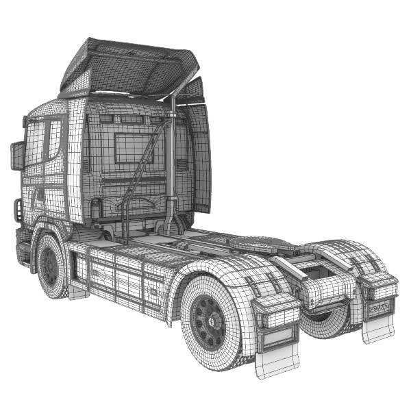 3d scania semi-trailer truck model - Semi-trailer truck by warlockgraphics