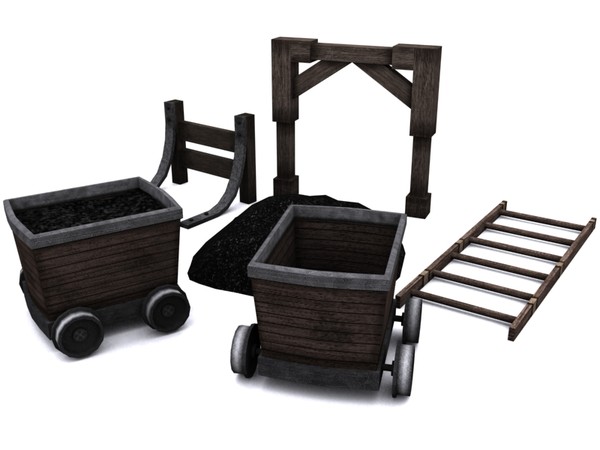 3ds max cave cart bumper - Mining equipment by spydaniel