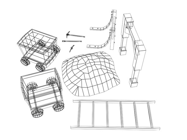3ds max cave cart bumper - Mining equipment by spydaniel