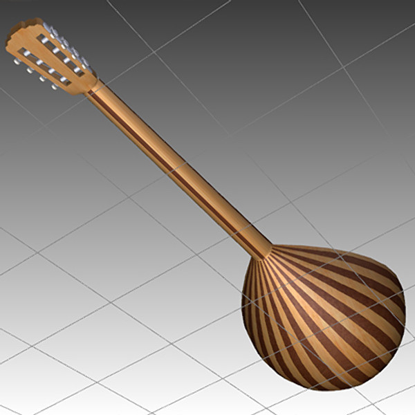 strings banjo 3d model - Bouzouki by mostlysquare