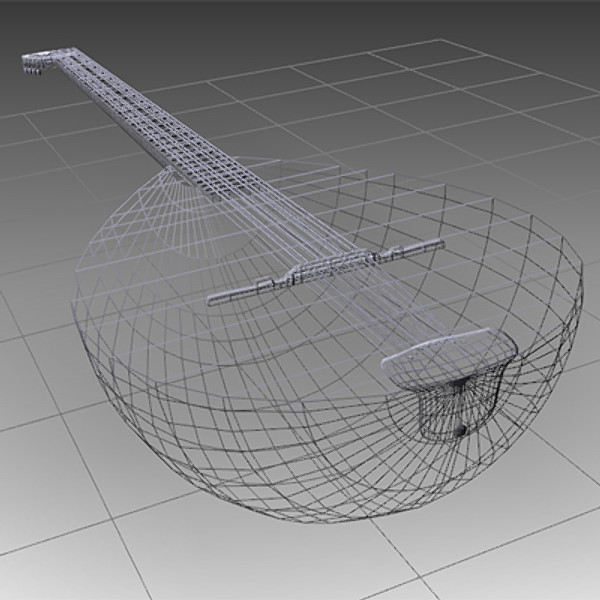 strings banjo 3d model - Bouzouki by mostlysquare