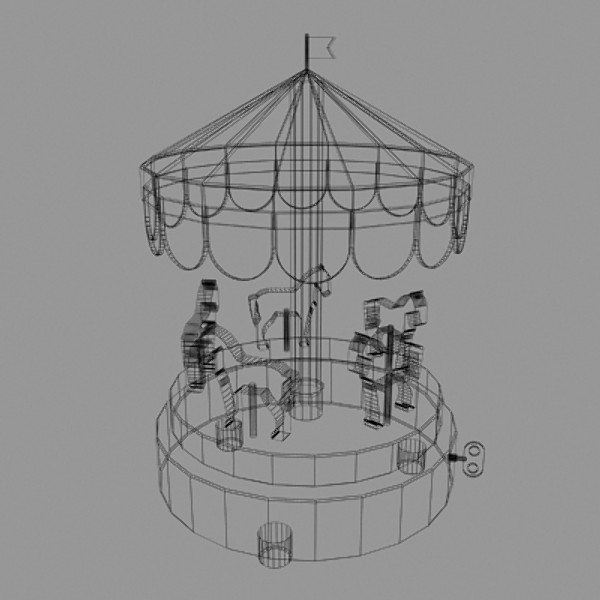 wooden carousel toy 3d max - Horse Carousel by AndreaG