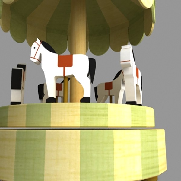 wooden carousel toy 3d max - Horse Carousel by AndreaG