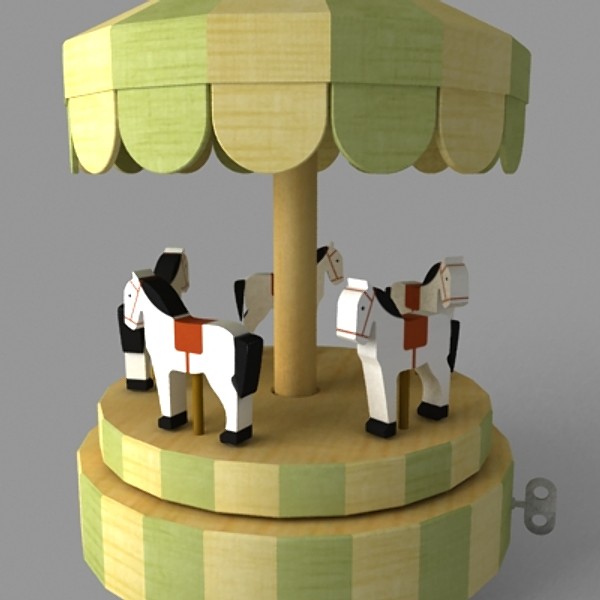 wooden carousel toy 3d max - Horse Carousel by AndreaG