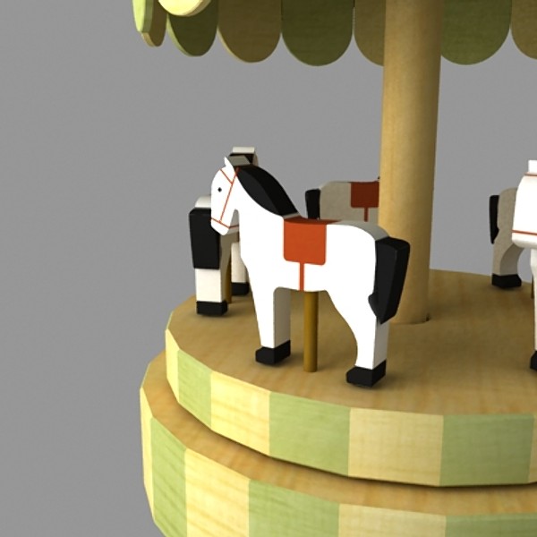 wooden carousel toy 3d max - Horse Carousel by AndreaG