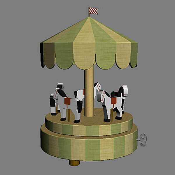 wooden carousel toy 3d max - Horse Carousel by AndreaG