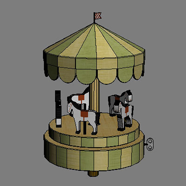 wooden carousel toy 3d max - Horse Carousel by AndreaG