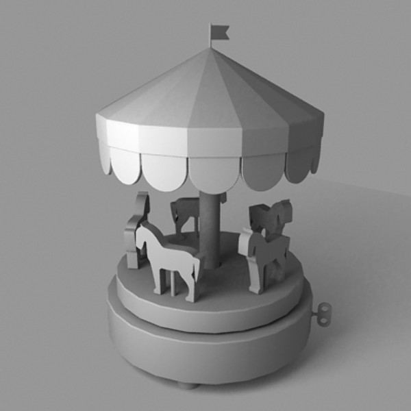 wooden carousel toy 3d max - Horse Carousel by AndreaG