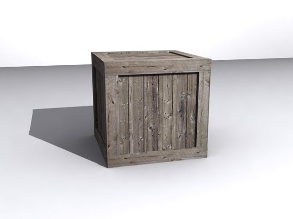 3ds wooden crate polys - Low Poly Wooden Crate by Game Model Creations
