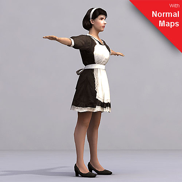 axyz rigged characters 3d max - WWom0003-CS by axyzdesign