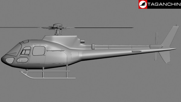 eurocopter as350 helicopter 3d x - Eurocopter AS350 by 3dthings