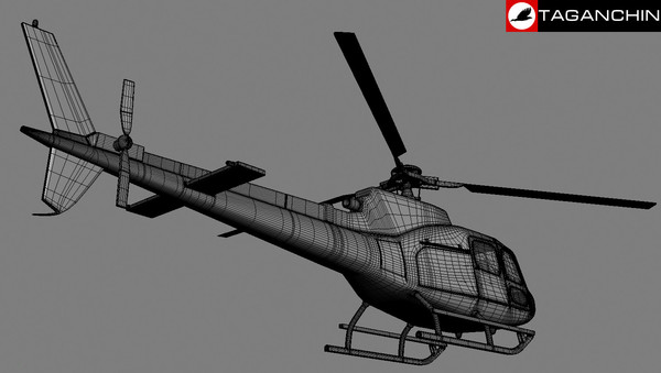 eurocopter as350 helicopter 3d x - Eurocopter AS350 by 3dthings