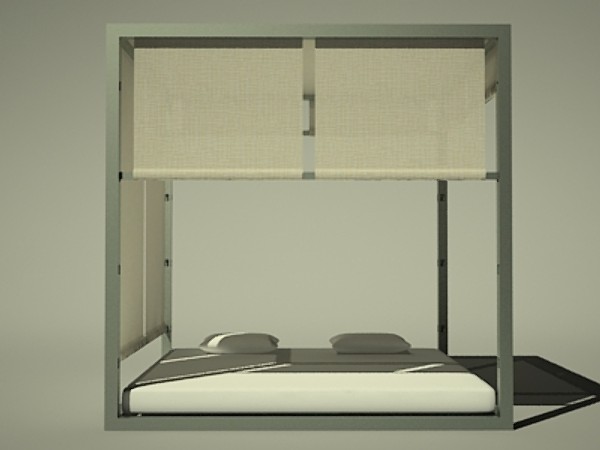 3d model four-poster bed - Four-poster bed 2 by fabelar