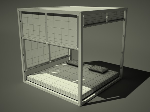 3d model four-poster bed - Four-poster bed 2 by fabelar