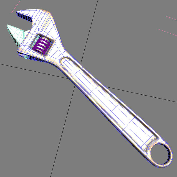 3d model old rusty adjustable wrench - Rusty adjustable wrench by Ykay