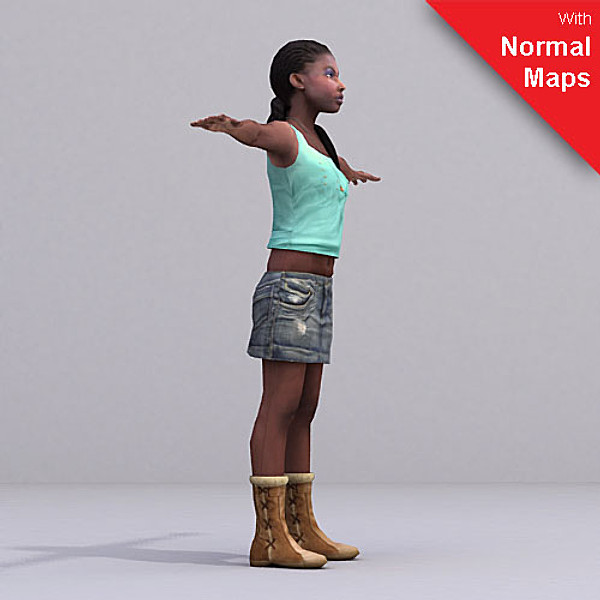 3d model of axyz 2 rigged characters - CWom0026-FBX by axyzdesign