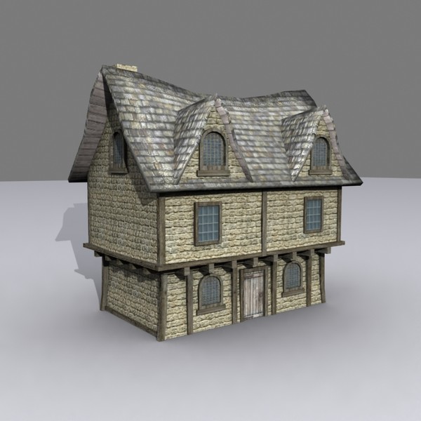 medieval fantasy house pack 3d model - Low Poly Medieval Fantasy House Model Pack by Game Model Creations